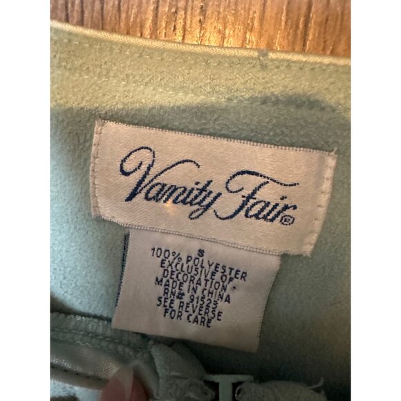 Vintage Vanity Fair Sage Green Quilted Yoke Full-Zip Robe Dress Small S Pockets - Picture 3 of 9